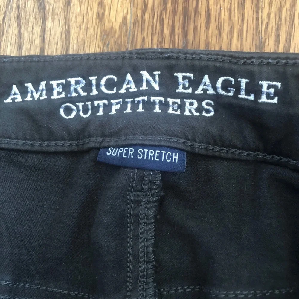American Eagle Super Stretch Jegging AEO Sateen Dark Grey Green Women’s Sz. 4 R